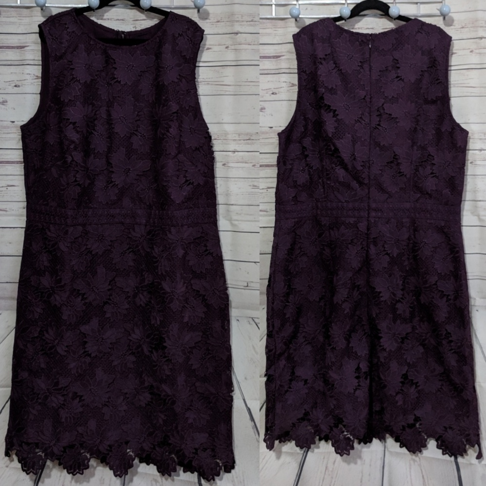 🎉HP🎉 Loft Floral Scalloped Lace Dress - Picture 7 of 7